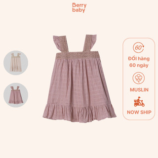 Váy bé gái BERRY ren cánh tiên dáng xòe vải xô ô vuông mềm mịn MILANE
