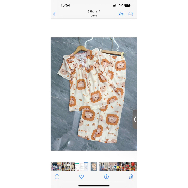 Bộ pijama lụa mango tiểu thư
