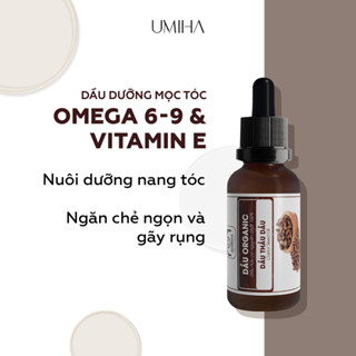 Dầu dưỡng tóc Thầu Dầu UMIHA (30ml) kích mọc tóc đen dài - Kích mọc tóc và nuôi dưỡng mái tóc chắc khỏe đen dài