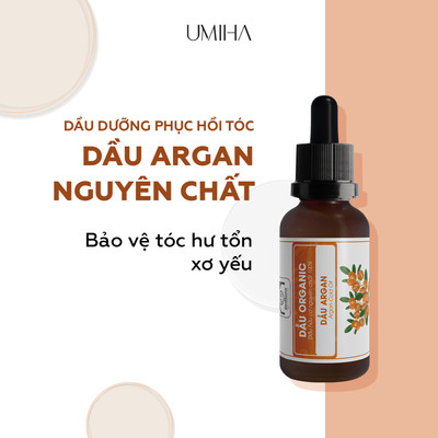 Dầu ủ tóc Argan phục hổi tóc hư tổn UMIHA (30ml) - Dưỡng tóc khỏe dày và nuôi dưỡng phục hồi da đầu, nang tóc, ngăn rụng