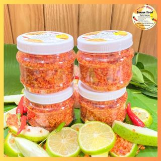 Muối ớt nhà làm siêu ngon hương vị đặc biệt chay mặn đều dùng được 180g, 100% nguyên liệu sạch organic.