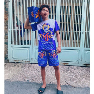 [ hàng hót ] Bộ thể thao mang nhà CHÓ BÉ CÓ SIZE SÉT ĐỒ ĐÙI THUN MÁT HỌA TIẾT TÔM