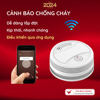 Cảm biến báo cháy KAW - Tuya, Kết Nối Ứng Dụng Điện Thoại, Âm Thanh Lớn 90db, Dễ Dàng Lắp Đặt