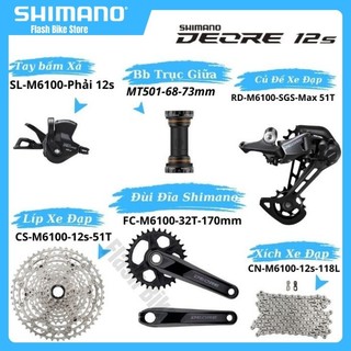 Group shimano deore m6100 bộ truyền động xe đạp mtb 1x12 tốc độ 32t 170mm líp 10-51t