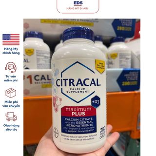 Viên uống bổ sung date 2026 canxi citracal maximum calcium citrate +d3 - eds hàng mỹ
