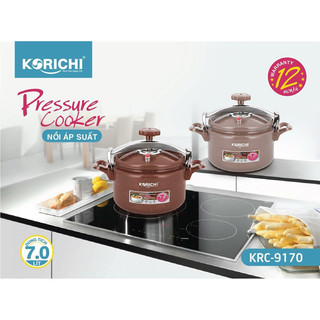 Nồi áp suất-nồi đa năng đáy từ 7 lít korichi krc-9170-hàng chính hãng