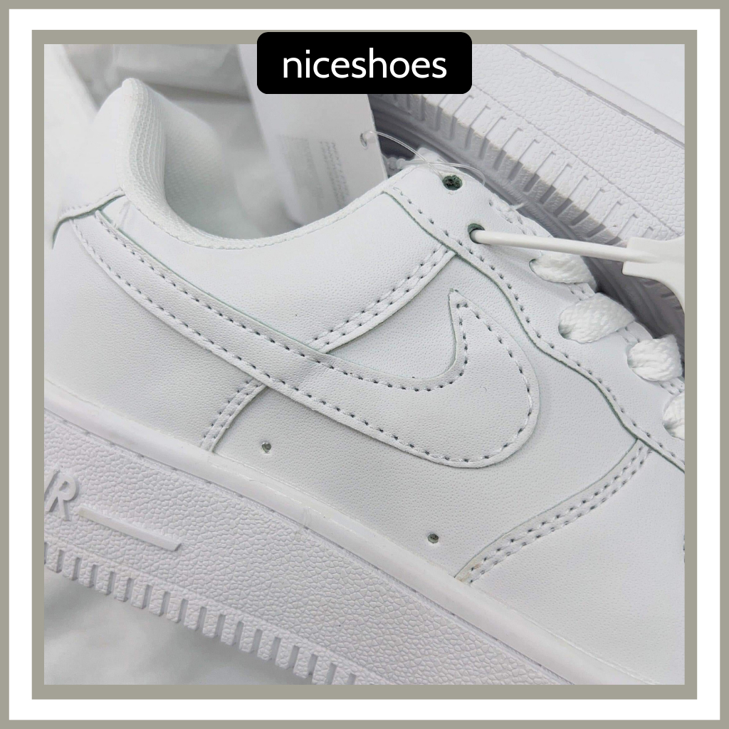 Giày Nike_AF1 Trắng, Giày Thể Thao AF1 Màu Trắng Bản Trung Da Lộn Đế Air Full PK Kiểu Dáng BaSic | BigBuy360 - bigbuy360.vn