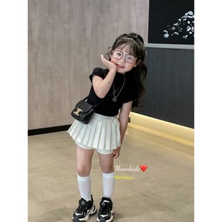 Set áo đen basic cv li trắng bé gái