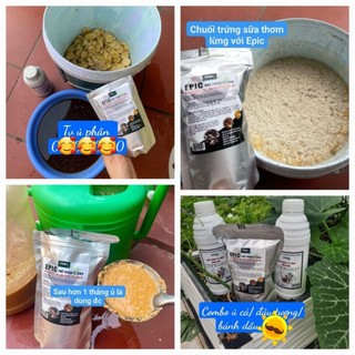 Combo ủ cá ủ đậu tương chuối trứng sữa 1 men epic 200g, 2kg rỉ mật đường