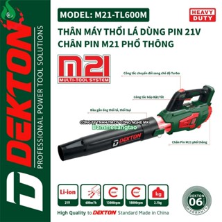 Máy thổi lá pin 21V Dekton M21-TL600M (Có Turbo)