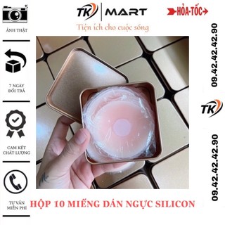 Hộp 10 miếng dán ngực, dán đầu ti chất liệu Silicon