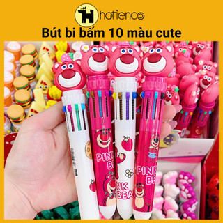 Bút bi bấm 10 màu cute