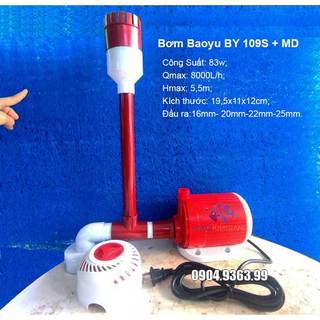Combo máy bơm baoyu by siêu êm + hút mặt hút đáy
