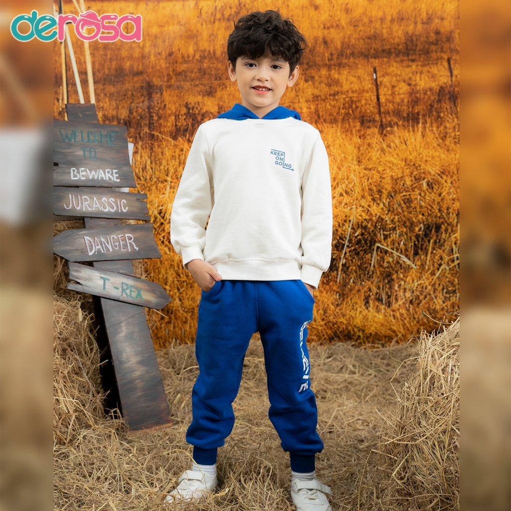 Bộ quần áo hoodie cho bé trai DEROSA KIDS từ 2 đến 6 tuổi AWKDD1059B