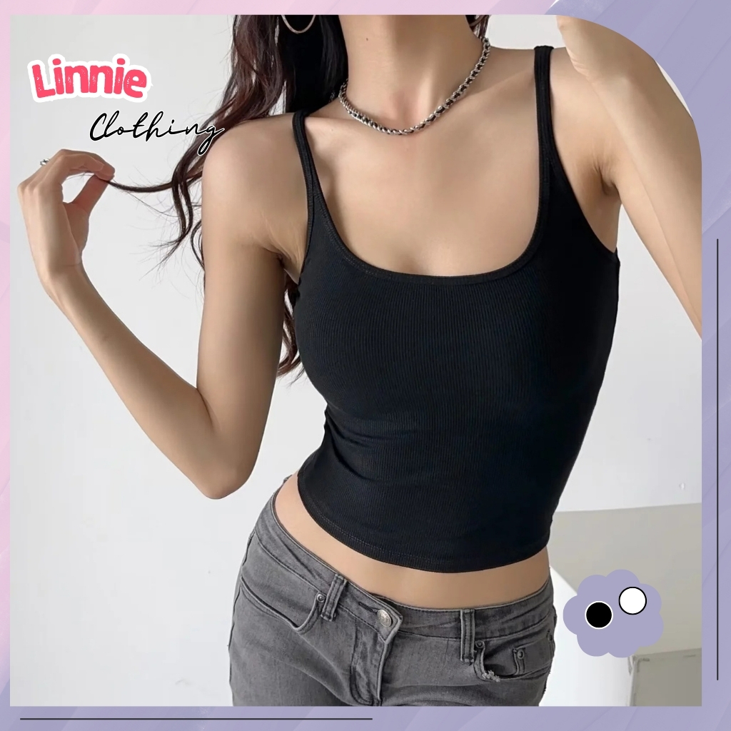 Áo ba lỗ nữ dây nhỏ Linnie dáng dài ôm body tôn dáng áo kiểu 2 dây mặc hè, đi biển cực xinh 2D1 | BigBuy360 - bigbuy360.vn
