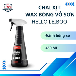 Chai xịt Wax bóng vỏ sơn HELLO LEIBOO 450ML - Đánh bóng xe chống nước, chống xước, bụi bẩn, giữ lớp sơn zin
