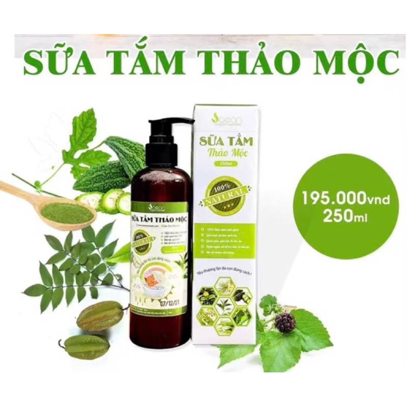 SỮA TẮM THẢO MỘC/làm sạch da toàn thân dịu nhẹ/mát da giải cảm/mờ vết thâm côn trùng cắn