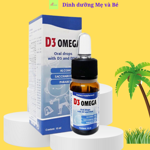 Siro D3 Omega 10 ml- Bổ sung Vitamin D3 và DHA giúp tăng cường hấp thu Canxi và phát triển trí não ở trẻ_Ecopharmalife