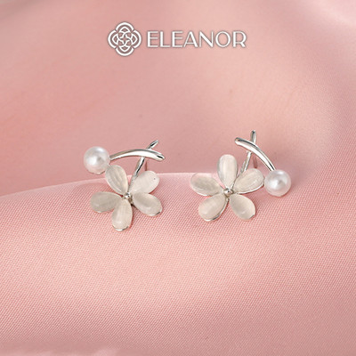Bông tai nữ chuôi bạc 925 Eleanor Accessories ngọc trai nhân tạo phụ kiện trang sức khuyên tai 6998