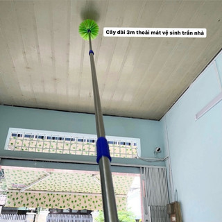 Chổi quét mạng nhện, quét trần nhà, lau kính tăng đưa 3m đa năng 3 trong 1