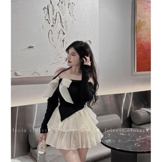 SÉT CVAY TẦNG ÁO PHỐI DÂY NƠ🖤