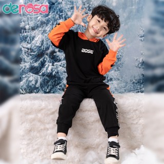 Bộ hoodie bé trai DEROSA KIDS từ 2 đến 6 tuổi ZWK23-2045B