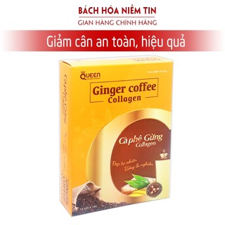 Cà phê giảm cân Ginger coffee Collagen Detox Slim xổ mỡ giảm cân an toàn thành phần thảo dược - Hộp 12 gói 10g