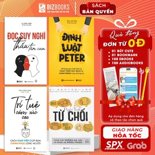 Combo sách định luật peter, đọc suy nghĩ thấu tâm can, trí tuệ cảm xúc cao, nghệ thuật từ chối - bizbooks