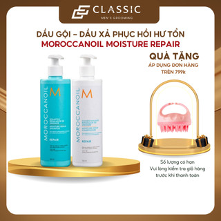 Bộ Dầu Gội và Xả Phục Hồi Tóc Moroccanoil Moisture Repair - Hàng Chính Hãng