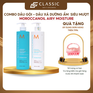 Bộ Dầu Gội & Xả Siêu Mượt Moroccanoil Airy Moisture - Có tem chính hãng