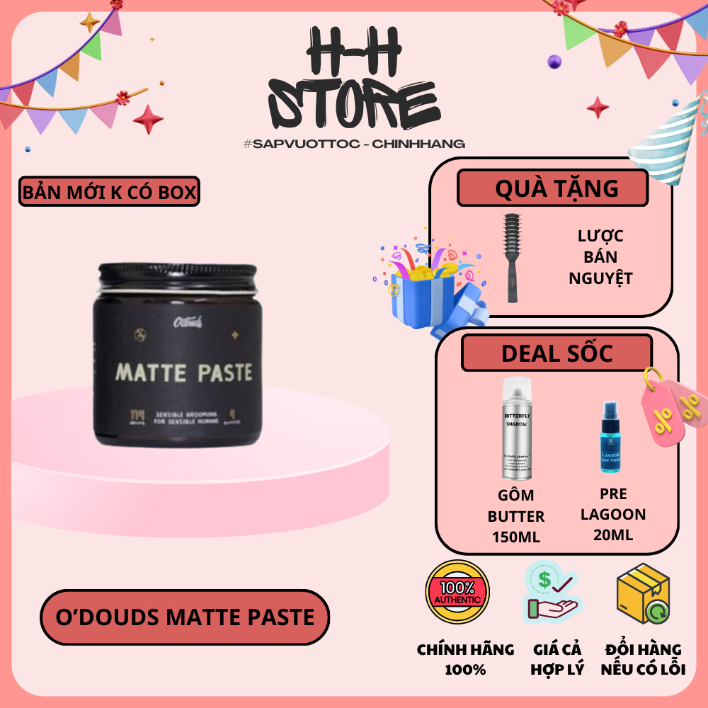 [ CHÍNH HÃNG ] - Tạo kiểu tóc O’douds Matte Paste (bản mới nhất)