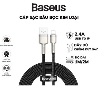 Dây Cáp Sạc Nhanh Baseus Đầu Bọc Kim Loại - Dây Dù Siêu Bền Cho Iphone X-XR-XSM-11-12-14-13