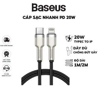 Cáp Sạc Nhanh 20W Baseus Dây Dù Siêu Bền Cho IP -X-XSM-11-12-13-14-Plus- Pro-Promax