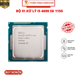 Bộ vi xử lý i5 4690 sk 1150 chạy main h81 b85 h87 z87 h97 z97 bảo hành 1 tháng - phụ kiện máy tính hàng chính hãng