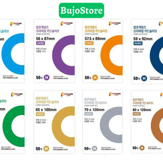 Bọc bảo vệ thẻ thần tượng PACK 50 Sleeve Popcorn Hard Card Album, Lomo Kpop BujoStore