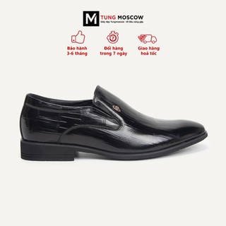 Giày tây lười, giày lười nam Tùng Moscow da bò thật thiết kế vân nhám nổi chống nhăn, chống bám bẩn - SP006274
