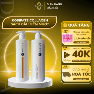Dầu gội xả Kosifate Collagen dưỡng sinh sạch gàu mềm mượt 1000ML