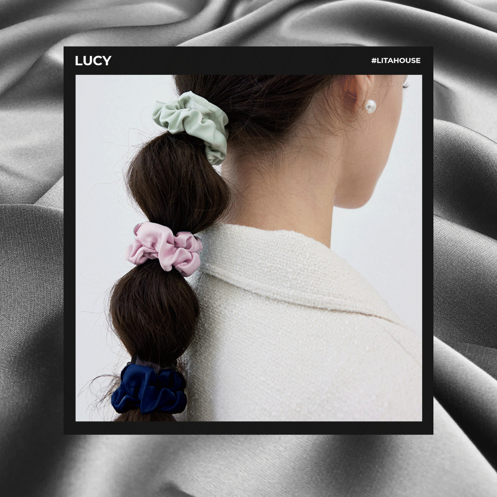 LUCY - Dây chun buộc tóc Lụa Scrunchies Handmade