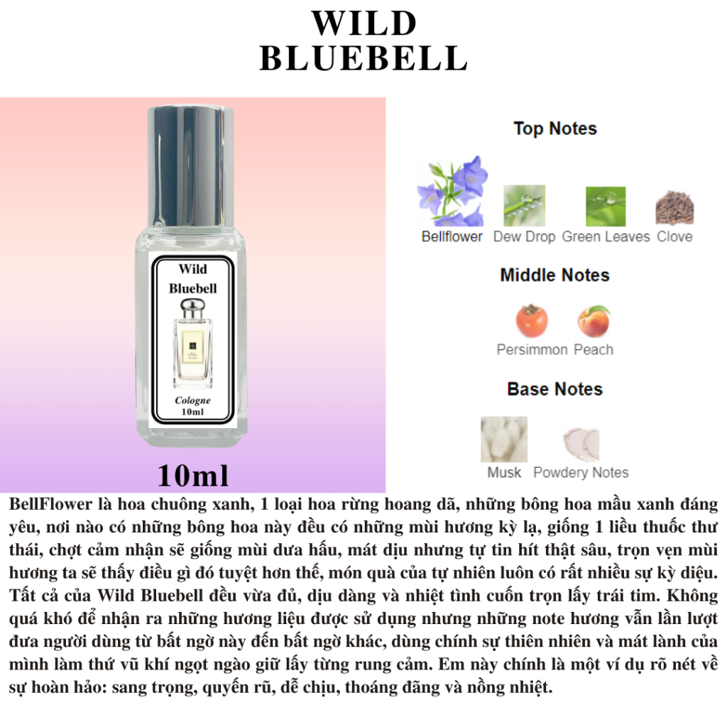 Nước hoa Nữ Jo Wild Bluebell Cologne