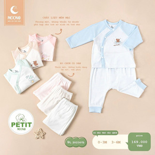 Moon bộ sơ sinh dài tay cho bé chất liệu mỏng nhẹ