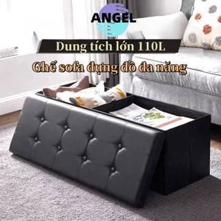 Ghế hộp đựng đồ đa năng 2in1 thùng đựng đồ chơi có thể gập gọn,cứng cáp ghế đôn sofa có nắp Hộp lưu trữ
