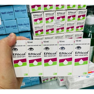 Nước muối sinh lý EFTICOL Nacl 0.9 đầu cắt sẵn