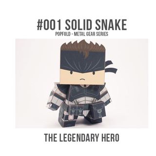 Mô hình giấy 3d nhân vật - solid snake / old snake - metal gear