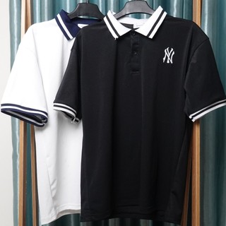 Áo thun polo MLB basic chất cotton nhã nhặn-áo polo NY MLB logo thêu đẳng cấp
