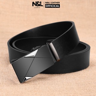 Thắt lưng nam da bò nguyên tấm khóa tự động N&L leather bảo hành 12 tháng full hộp đựng