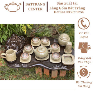 Ấm chén men hoả biến-gốm sứ Bát Tràng,hàng cao cấp chất lượng,giá nhà lò-Bộ ấm chóp