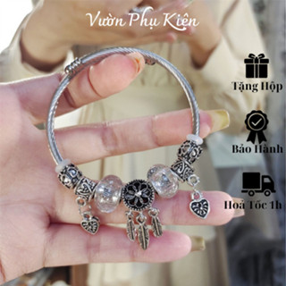 Lắc tay titan - Vòng tay Pandora Dreamcatcher đuổi bắt giacs mơ charm trong suốt cho nữ