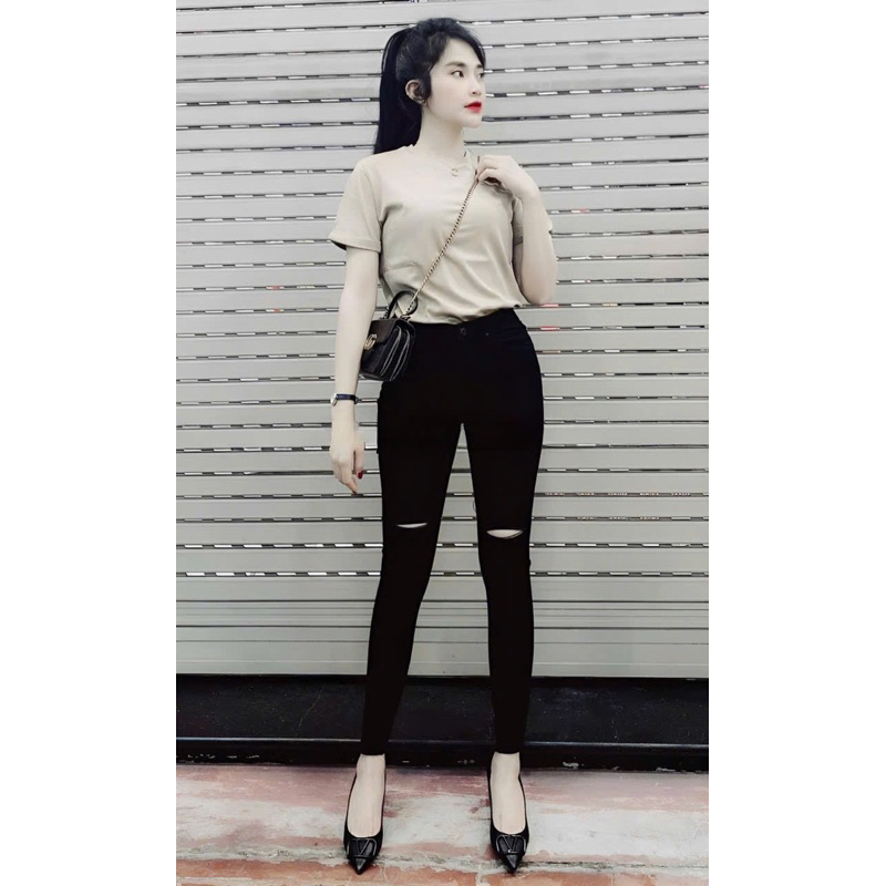 Bigsize Quần bò skin  co dãn 4 chiều