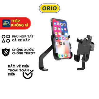 Giá đỡ điện thoại xe máy kẹp điện thoại xe máy c2 kim loại chống cướp chống mưa gắn chân gương ORIO