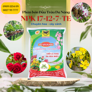Phân bón Đầu Trâu đa năng NPK 17-12-7+TE, Gói 1kg , giúp chồi lá khỏe, ra nhiều hoa (Vườn Sài Gòn)
